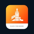 Bomb, Games, Nuclear, Playground, Political Mobile App Button. Android and IOS Glyph Version