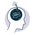 Bomb in the head Royalty Free Stock Photo