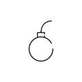 bomb icon. Element of construction for mobile concept and web apps illustration. Thin line icon for website design and development Royalty Free Stock Photo