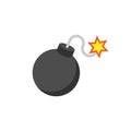 Bomb icon in flat style. Dynamite vector illustration on white isolated background. C4 tnt business concept Royalty Free Stock Photo