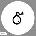 Bomb vector icon sign symbol