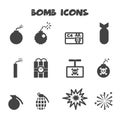 Bomb icons Royalty Free Stock Photo