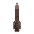 Bomb missile icon, isometric style