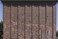 Bomb shelter as a high bunker with brick facade in the city of Schweinfurt in Germany