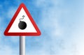 Bomb sign Royalty Free Stock Photo