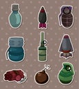 Bomb stickers Royalty Free Stock Photo