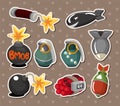 Bomb stickers Royalty Free Stock Photo