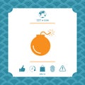 Bomb symbol icon Royalty Free Stock Photo