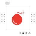 Bomb symbol icon Royalty Free Stock Photo