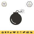 Bomb symbol icon Royalty Free Stock Photo
