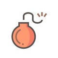 Bomb vector icon. 48x48 pixel. Royalty Free Stock Photo