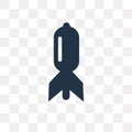 Bomb vector icon isolated on transparent background, Bomb trans Royalty Free Stock Photo
