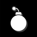 Bomb icon flat