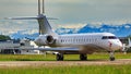 Bombardier Global 5000 airplane at the Zurich airport