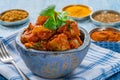 Bombay aloo - Indian spiced potatoes with tomato sauce