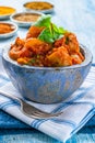 Bombay aloo - Indian spiced potatoes with tomato sauce