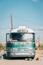 Bombay Beach bus in Bombay Beach, on the Salton Sea in California
