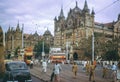 Vintage photo circa 1962, Victoria Terminus building, Bombay, India.