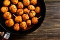 Bombay potatoes in frying pan Royalty Free Stock Photo