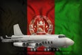 Bomber on the Afghanistan state flag background. 3d Illustration