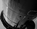 Bomber Engine Cowling and Rivets in BnW