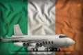 Bomber on the Ireland state flag background. 3d Illustration