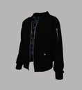 Bomber jacket mockup in side view Royalty Free Stock Photo