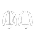 Bomber jacket vector illustration. Technical sketch jacket.