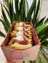 Bombom cake box Royalty Free Stock Photo