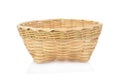 Bomboo basket on whtie background Royalty Free Stock Photo