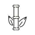 Bomboo icon - editable stroke Royalty Free Stock Photo