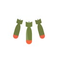 Bombs, bombing vector flat icon Royalty Free Stock Photo