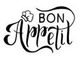 Bon appetit black lettering