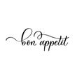Bon Appetit - a calligraphic inscription in smooth lines