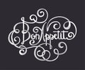 Bon appetit lettering property