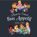 Bon Appetit colorful poster Royalty Free Stock Photo
