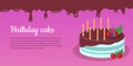 Bon Appetit. Festive Cake Web Banner. Chocolate