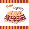 Bon Appetit. Festive Cake Web Banner. Chocolate