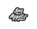 Bon Appetit hand drawn lettering Royalty Free Stock Photo