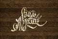 Bon Appetit hand lettering