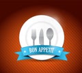 Bon appetit restaurant design illustration design