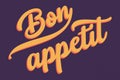 Bon Appetit typography poster with nice lettering