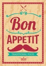 bon appetit. Vector illustration decorative design