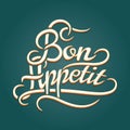 Bon Appetit vintage lettering Royalty Free Stock Photo