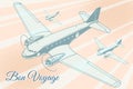 Bon voyage aviation background