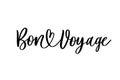 Bon Voyage Hand Lettering Vector. Royalty Free Stock Photo