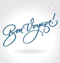 'Bon Voyage' hand lettering (vector) Royalty Free Stock Photo