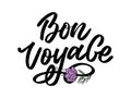 Bon Voyage Hand Lettering Vector Calligraphy Travel