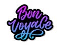 Bon Voyage Hand Lettering Vector Calligraphy Travel Royalty Free Stock Photo