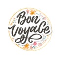 Bon Voyage Hand Lettering Vector Calligraphy Travel Royalty Free Stock Photo